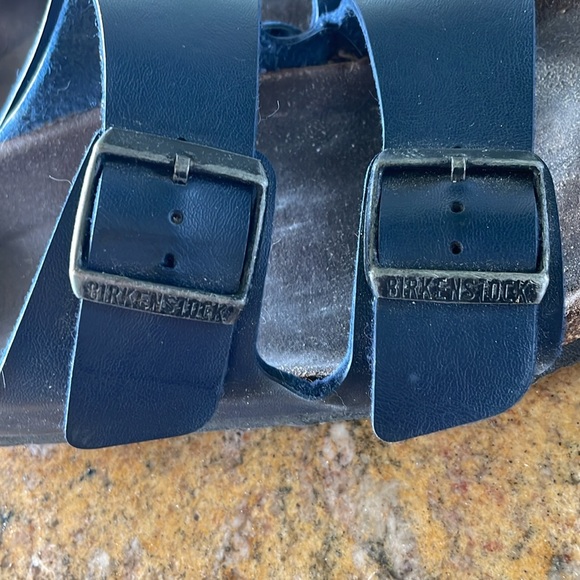 Blue Double Strap Birkenstock Sandals - Picture 3 of 7